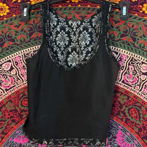 BlackMilk- Wallpaper Shiny Shiny Reversible Crop Top- Size Small - Picture 3 of 6